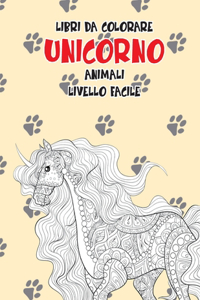 Libri da colorare - Livello facile - Animali - Unicorno