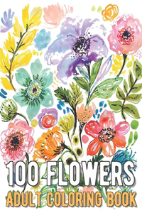 100 Flowers Coloring Book