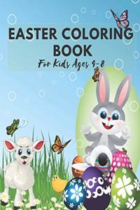 Easter Coloring Book For Kids Ages 4-8