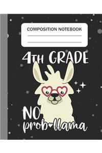 4th Grade No Prob-llama - Composition Notebook