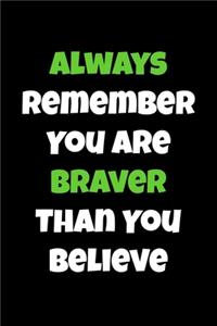 Always Remember You Are Braver Than You Believe