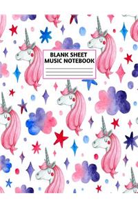 Blank Sheet Music Notebook