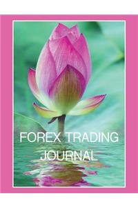 Forex Trading Journal for Women Pink Flower on Water