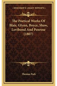 The Poetical Works of Blair, Glynn, Boyce, Shaw, Lovibond and Penrose (1807)