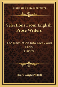 Selections From English Prose Writers