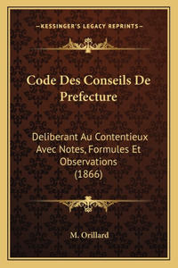 Code Des Conseils De Prefecture