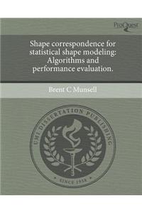 Shape Correspondence for Statistical Shape Modeling
