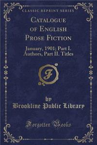 Catalogue of English Prose Fiction