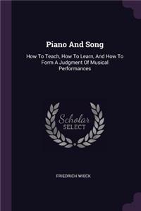 Piano And Song