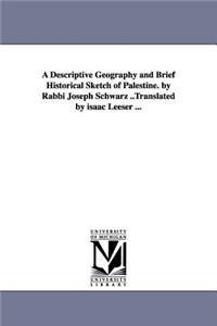 A Descriptive Geography and Brief Historical Sketch of Palestine. by Rabbi Joseph Schwarz ..Translated by isaac Leeser ...