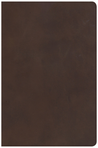 CSB Super Giant Print Reference Bible, Brown Genuine Leather, Indexed