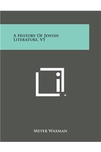 A History of Jewish Literature, V5
