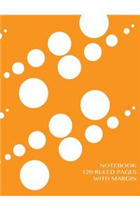 Notebook 120 ruled pages with margin