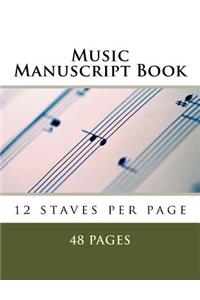 Music Manuscript Book