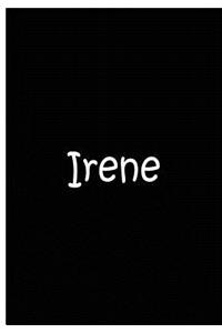 Irene - Black Personalized Notebook / Extended Lined Pages / Quality Soft Matte