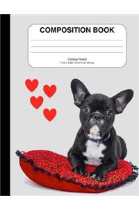 Composition Notebook with French Bulldog