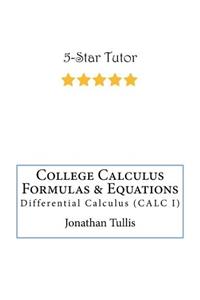 College Calculus Formulas & Equations