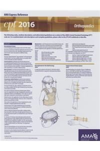 CPT 2016 Express Reference Coding Card Orthopaedics