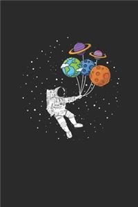 Astronomer With Planet Balloons
