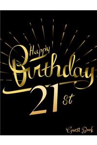 Happy 21st Birthday Guest Book