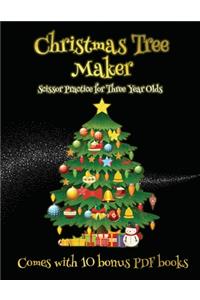 Scissor Practice for Three Year Olds (Christmas Tree Maker)
