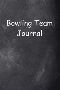 Bowling Team Journal Chalkboard Design