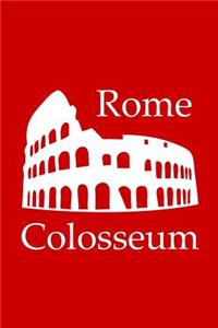 Colosseum in Rome - Lined Notebook with Red Cover