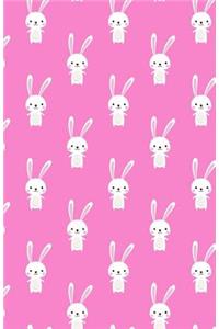 Bullet Journal for Animal Lovers - Cute Rabbit Pattern - Pink