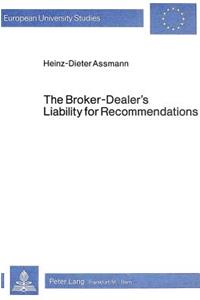 Broker-Dealer's Liability for Recommendations