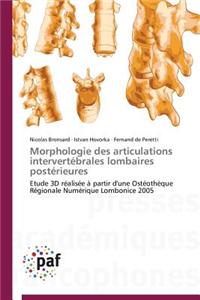 Morphologie Des Articulations Intervertébrales Lombaires Postérieures