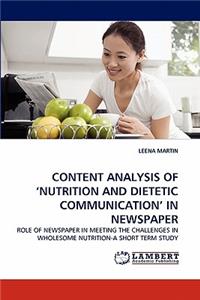 Content Analysis of 'Nutrition and Dietetic Communication' in Newspaper