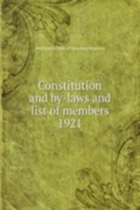 Constitution and by-laws and list of members