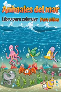 Libro para colorear de animales marinos
