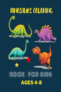 Dinosaurs coloring book for kids ages 4-8