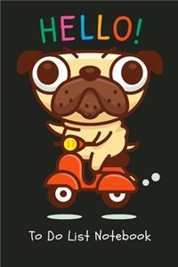 Pug to Do List Notebook
