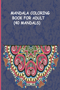 mandala coloring book for adult (40 mandala)