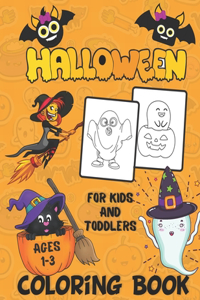 Halloween Coloring Book For Kids And Toddlers Ages 1-3