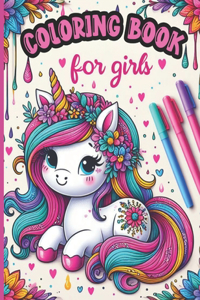 Unicorn Coloring Book For Girls Ages 4-10
