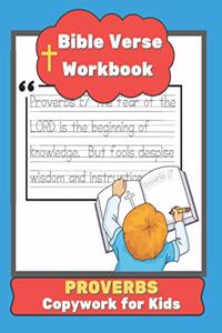 Proverbs Bible Verse Workbook Copywork for Kids
