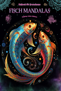 Fisch Mandalas Malbuch für Erwachsene Anti-Stress-Motive zur Förderung der Kreativität