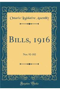 Bills, 1916: Nos. 92-182 (Classic Reprint)