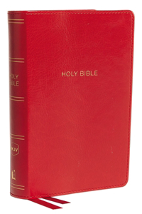 NKJV, Deluxe Reference Bible, Compact Large Print, Imitation Leather, Red, Red Letter Edition, Comfort Print