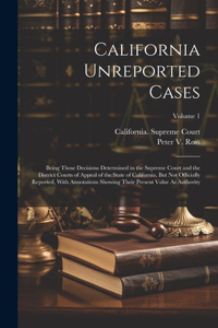 California Unreported Cases