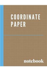 Coordinate Paper Notebook: Graphing Paper Notebook With 1/2 Inch Squares Perfect for Grade or High School, College or University Science, Engineering or Math Classes