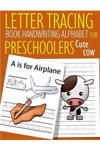 Letter Tracing Book Handwriting Alphabet for Preschoolers Cute Cow