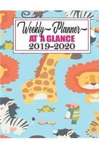 Weekly Planner At A Glance 2019 2020