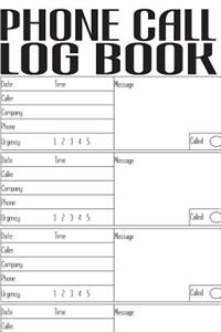 Phone Call Log Book