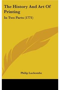 History And Art Of Printing