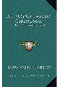 A Study Of Bagobo Ceremonial