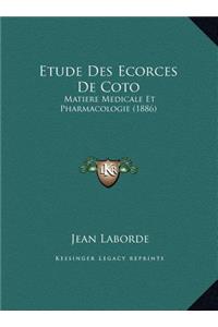 Etude Des Ecorces De Coto